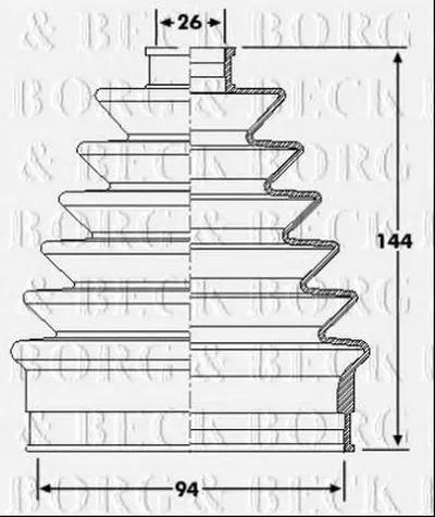 Пыльник, приводной вал BORG & BECK купить