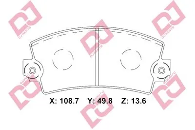 Комплект тормозных колодок, дисковый тормоз DJ PARTS купить