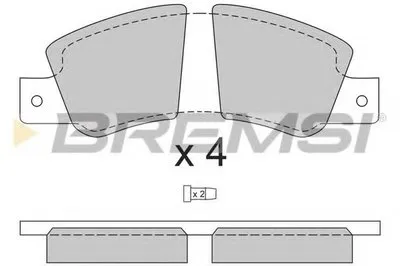 Комплект тормозных колодок, дисковый тормоз BREMSI купить