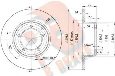 Тормозной диск R BRAKE купить