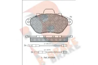 Комплект тормозных колодок, дисковый тормоз R BRAKE купить