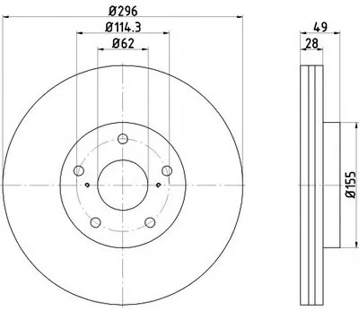 Тормозной диск HELLA купить
