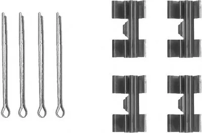 Комплектующие, колодки дискового тормоза HELLA купить