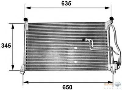 Конденсатор, кондиционер BEHR HELLA SERVICE HELLA купить