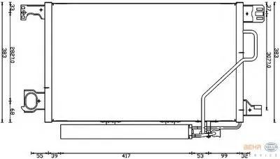 Конденсатор, кондиционер BEHR HELLA SERVICE Version ALTERNATIVE BEHR HELLA SERVICE купить