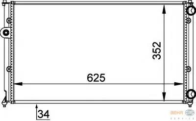 Радиатор, охлаждение двигателя BEHR HELLA SERVICE HELLA купить