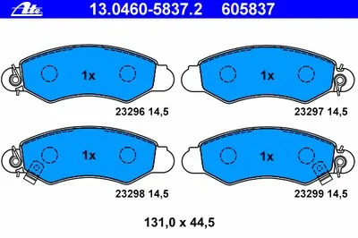 Комплект тормозных колодок, дисковый тормоз ATE купить