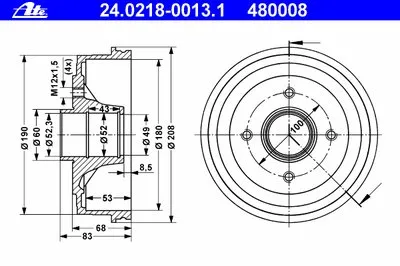 Тормозной барабан ATE купить