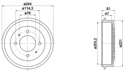 Тормозной барабан HELLA PAGID купить