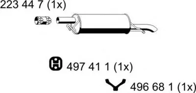 Глушитель выхлопных газов конечный ERNST купить