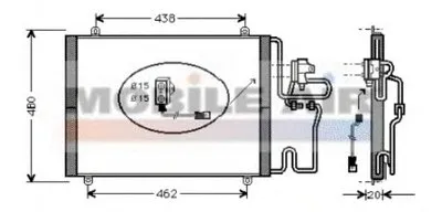 Конденсатор, кондиционер VAN WEZEL купить