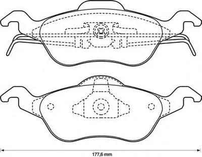 Комплект тормозных колодок, дисковый тормоз JURID купить