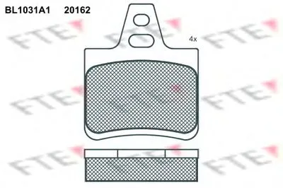 Комплект тормозных колодок, дисковый тормоз FTE купить