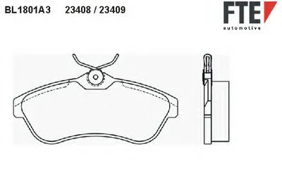 Комплект тормозных колодок, дисковый тормоз FTE купить