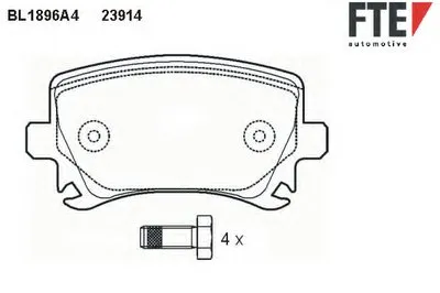 Комплект тормозных колодок, дисковый тормоз FTE купить