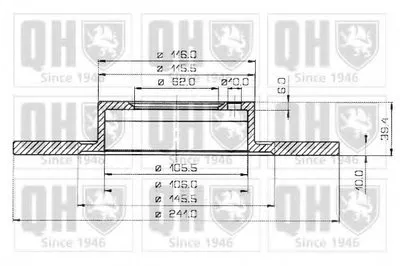 Тормозной диск QUINTON HAZELL купить