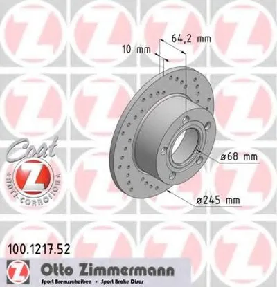 Тормозной диск SPORT BRAKE DISC COAT Z ZIMMERMANN купить