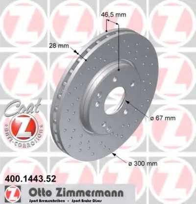 Тормозной диск SPORT BRAKE DISC COAT Z ZIMMERMANN купить