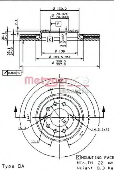 Тормозной диск AP METZGER купить