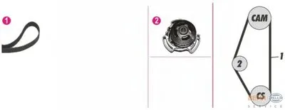 Водяной насос + комплект зубчатого ремня BEHR HELLA SERVICE купить