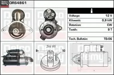 Стартер Remanufactured REMY (Light Duty) DELCO REMY купить