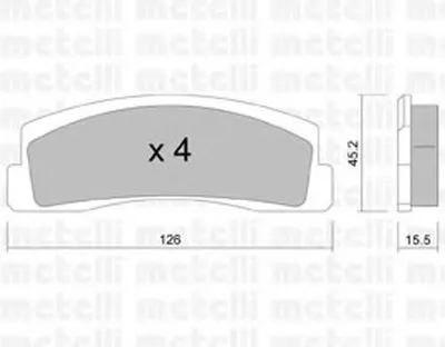 Комплект тормозных колодок, дисковый тормоз METELLI купить