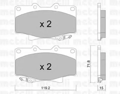 Комплект тормозных колодок, дисковый тормоз METELLI купить