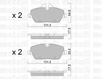 Комплект тормозных колодок, дисковый тормоз METELLI купить