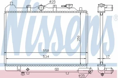 Радиатор, охлаждение двигателя NISSENS купить