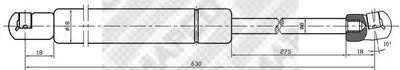Газовая пружина, крышка багажник MAPCO купить