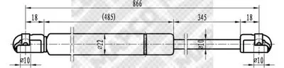 Газовая пружина, крышка багажник MAPCO купить
