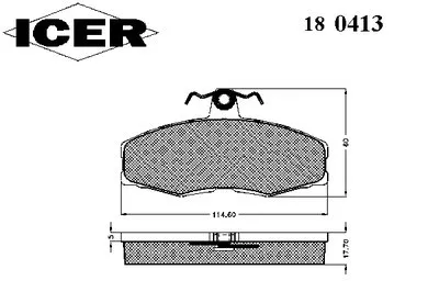 Комплект тормозных колодок, дисковый тормоз ICER купить