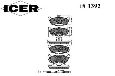 Комплект тормозных колодок, дисковый тормоз ICER купить