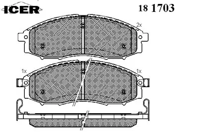 Комплект тормозных колодок, дисковый тормоз ICER купить