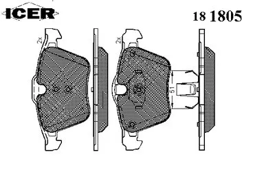 Комплект тормозных колодок, дисковый тормоз ICER купить