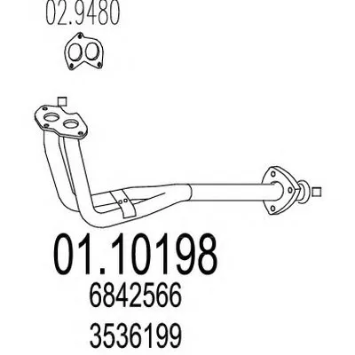 Труба выхлопного газа MTS купить