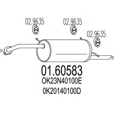 Глушитель выхлопных газов конечный MTS купить