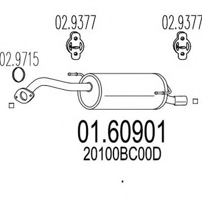 Глушитель выхлопных газов конечный MTS купить