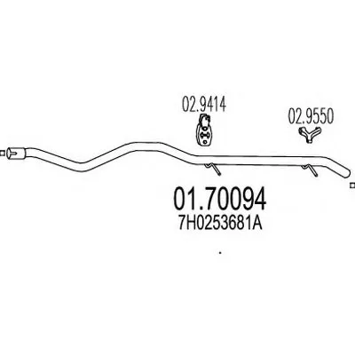 Труба выхлопного газа MTS купить