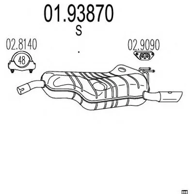 Глушитель выхлопных газов конечный MTS купить