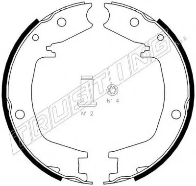 Комплект тормозных колодок, стояночная тормозная система TRUSTING купить