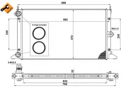 Радиатор, охлаждение двигателя EASY FIT NRF купить