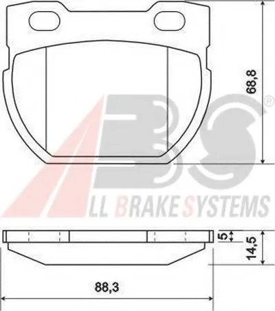 Комплект тормозных колодок, дисковый тормоз A.B.S. купить