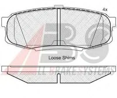 Комплект тормозных колодок, дисковый тормоз A.B.S. купить