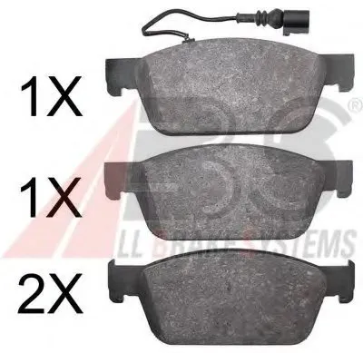 Комплект тормозных колодок, дисковый тормоз A.B.S. купить