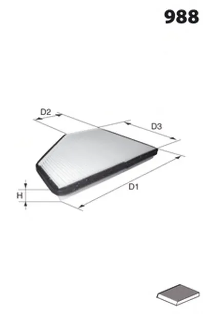 Фильтр, воздух во внутренном пространстве MECAFILTER MECAFILTER купить