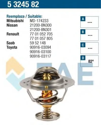 Термостат, охлаждающая жидкость FAE купить