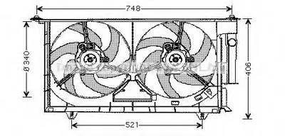 Вентилятор, охлаждение двигателя AVA QUALITY COOLING купить