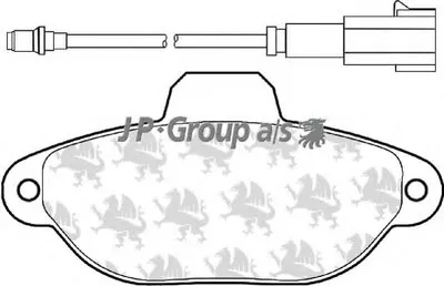 Комплект тормозных колодок, дисковый тормоз QH JP GROUP купить