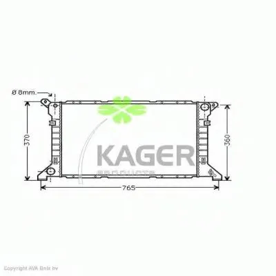 Радиатор, охлаждение двигателя KAGER купить